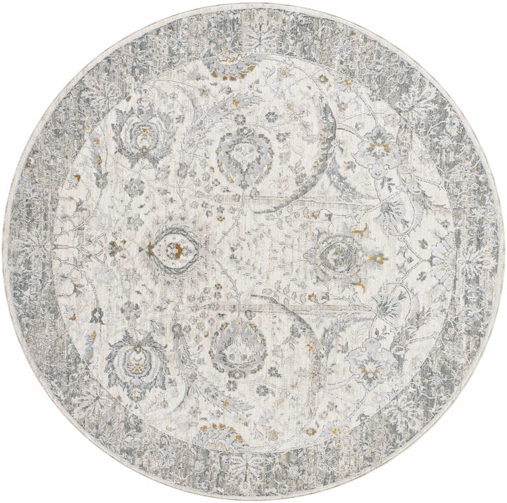 Gauge Traditional Oriental Design Ivory & Gray Rug