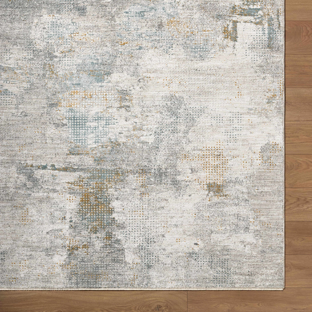 Gryta Contemporary Abstract Style Gray And Beige Rug