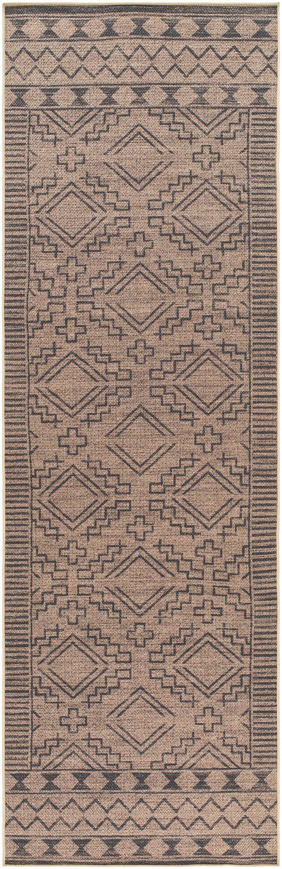 Halle Modern Style Natural Brown Washable Area Rug