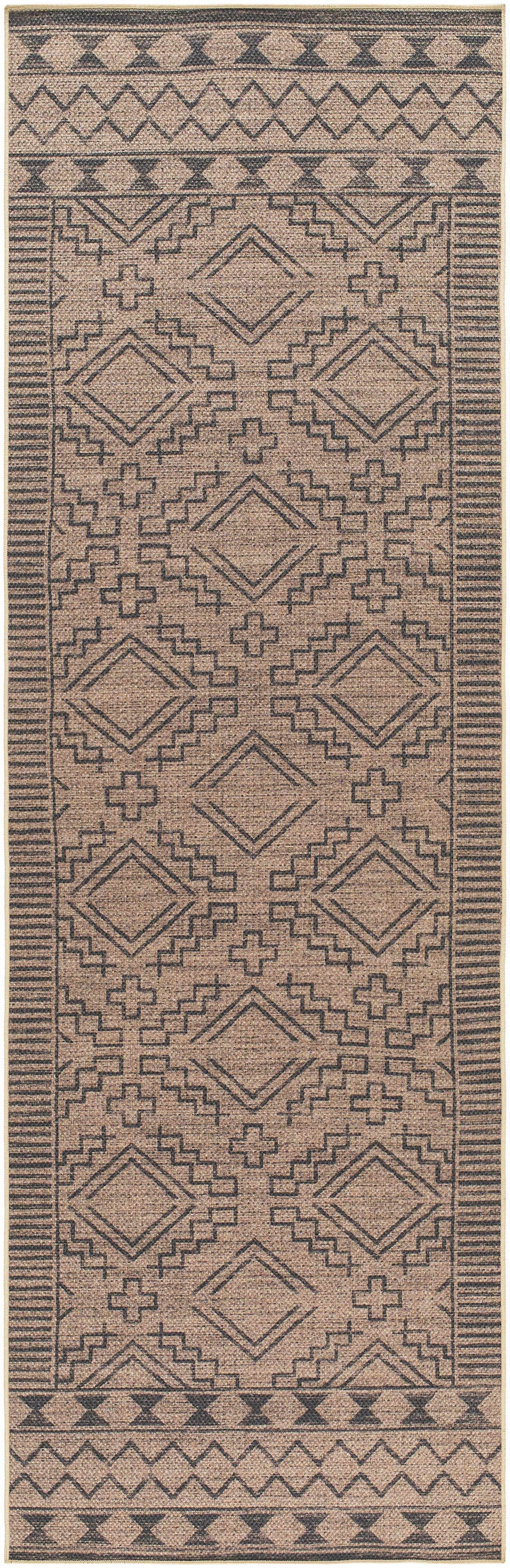 Halle Modern Style Natural Brown Washable Area Rug