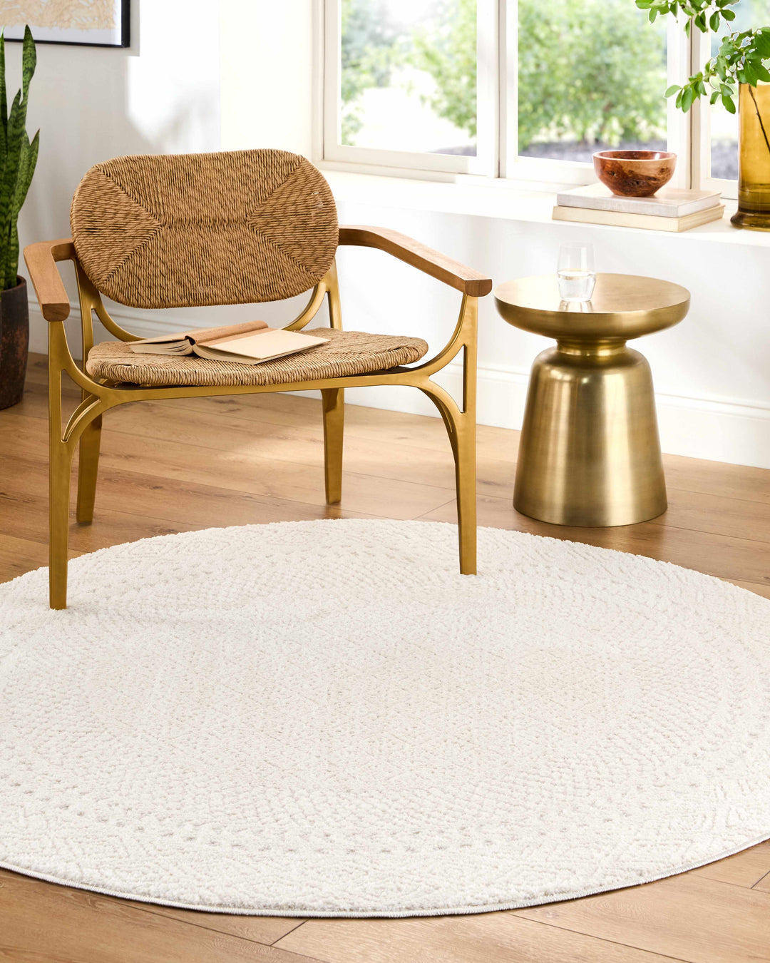 Julio Ivory Contemporary Geometrical Design Rug