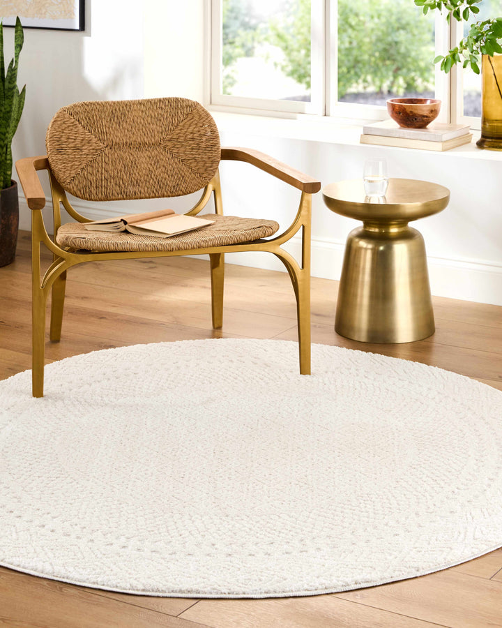 Julio Ivory Contemporary Geometrical Design Rug