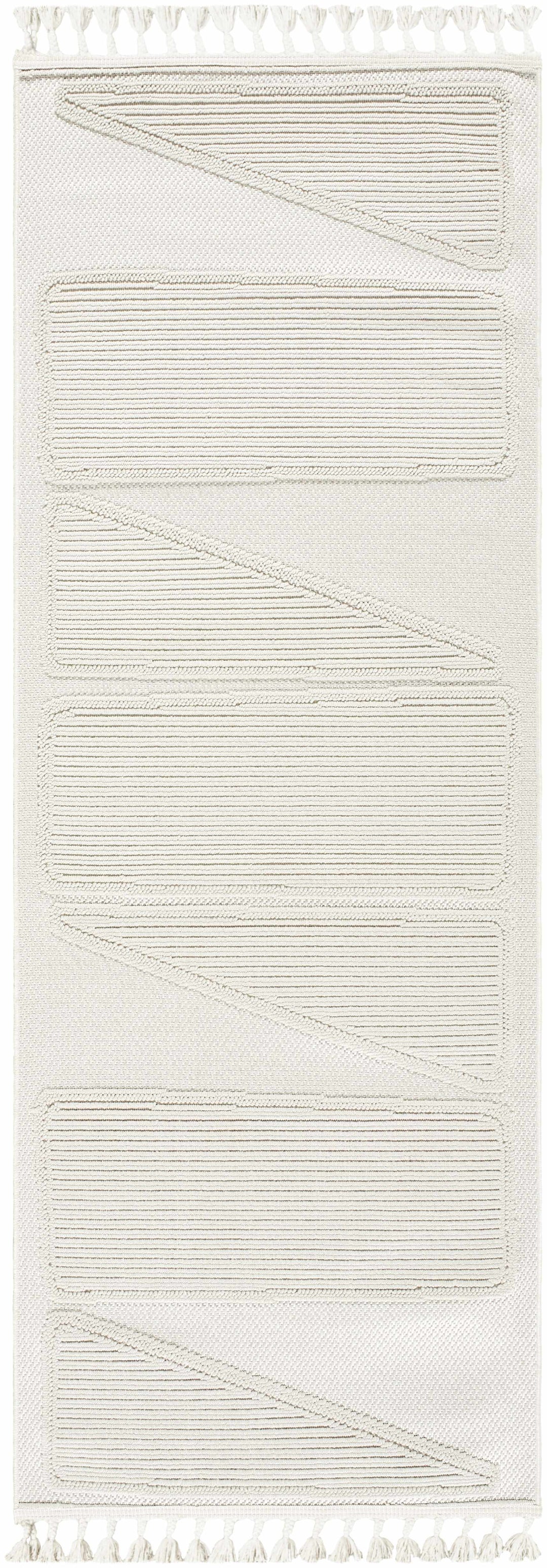 Brac Contemporary Style Ivory And Gray Area Rug