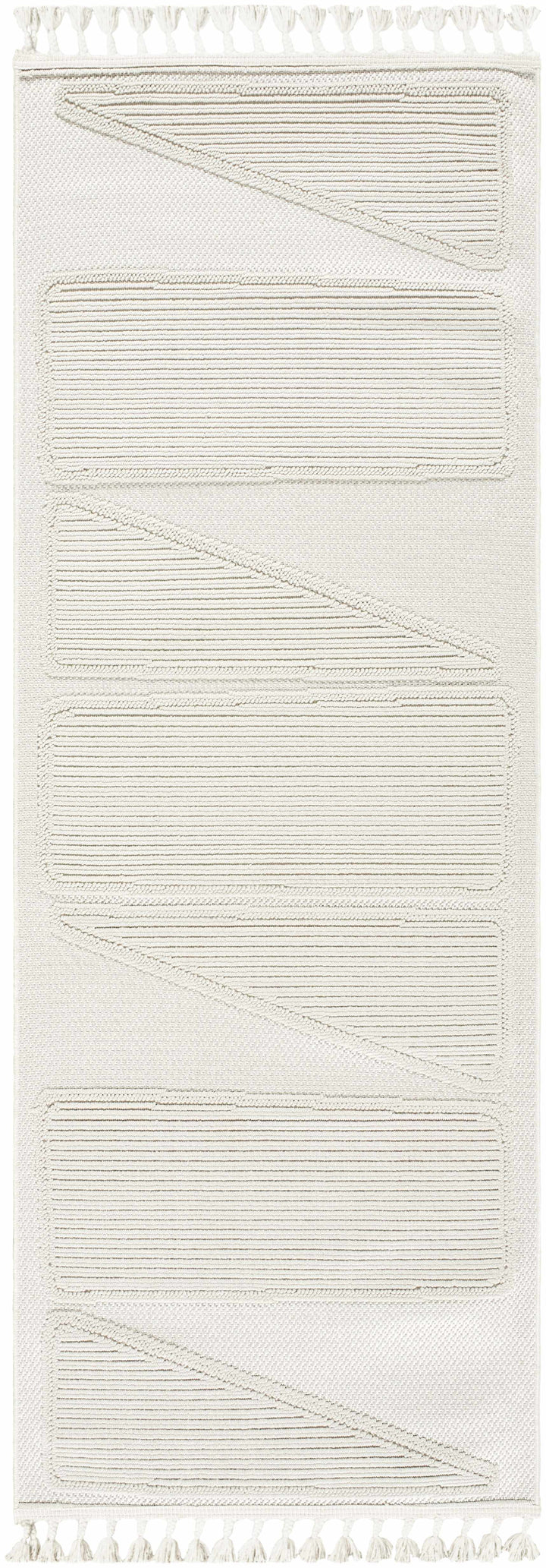Brac Contemporary Style Ivory And Gray Area Rug