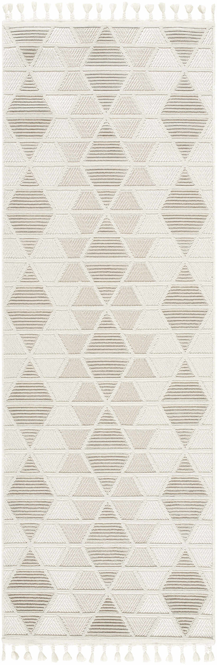 Tova Modern Geometric Design Beige Area Rug