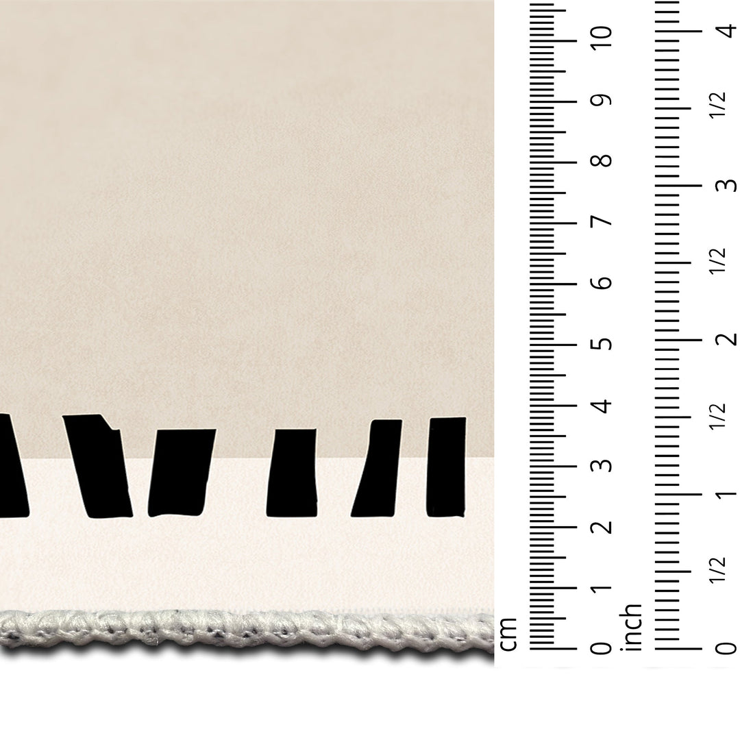 Modern Style Ivory Machine Washable Cotton Area Rug