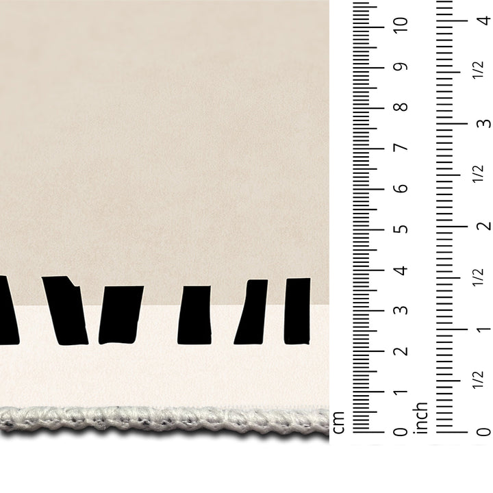 Modern Style Ivory Machine Washable Cotton Area Rug