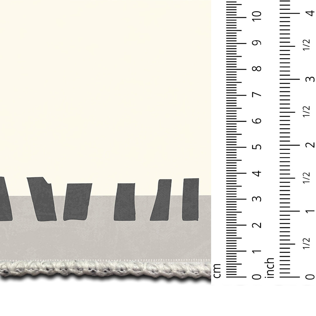 Modern Style Beige And Gray Machine Washable Cotton Area Rug