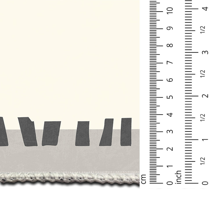 Modern Style Beige And Gray Machine Washable Cotton Area Rug