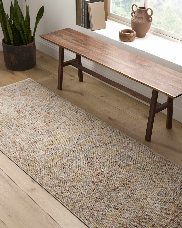 Alois Traditional Style Rust And Tan Area Rug