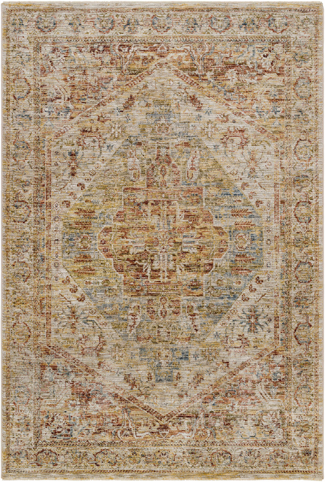 Alois Traditional Style Rust And Tan Area Rug