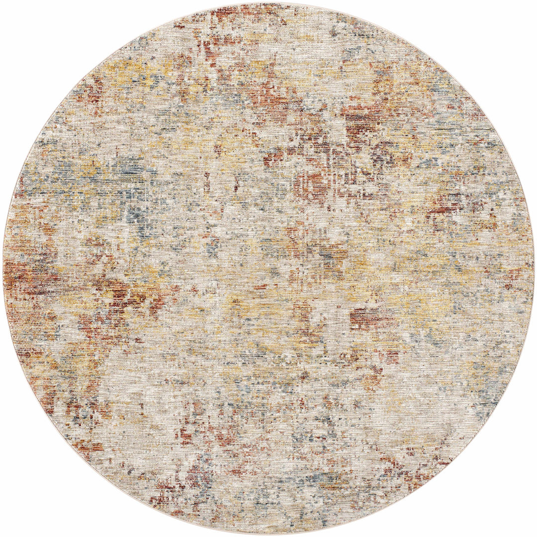 Chas Tan And Rust Contemporary Abstract Design Area Rug
