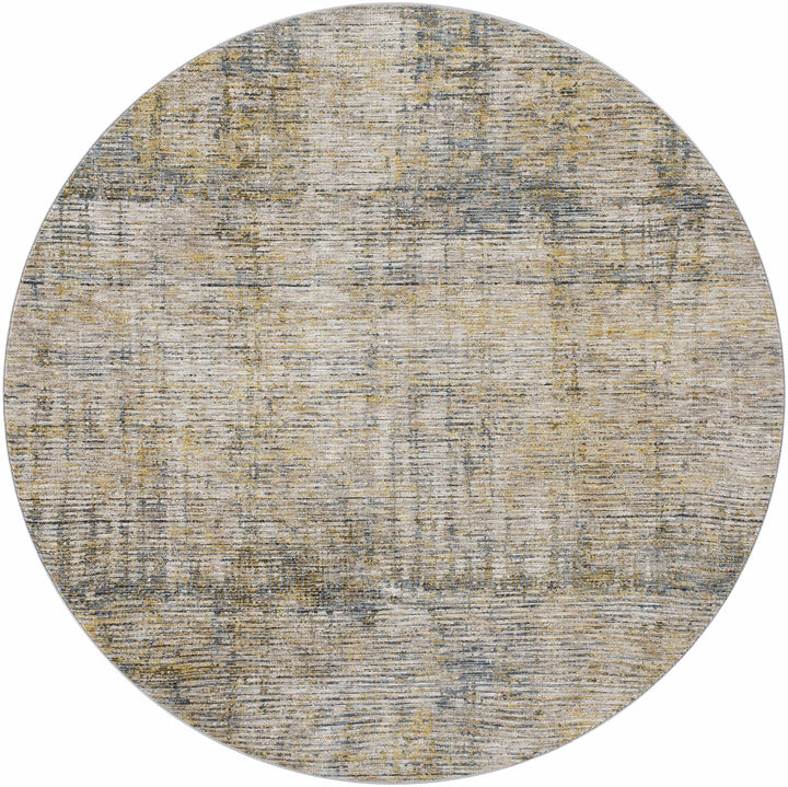 Osma Modern Abstract Design Mustard And Beige Area Rug