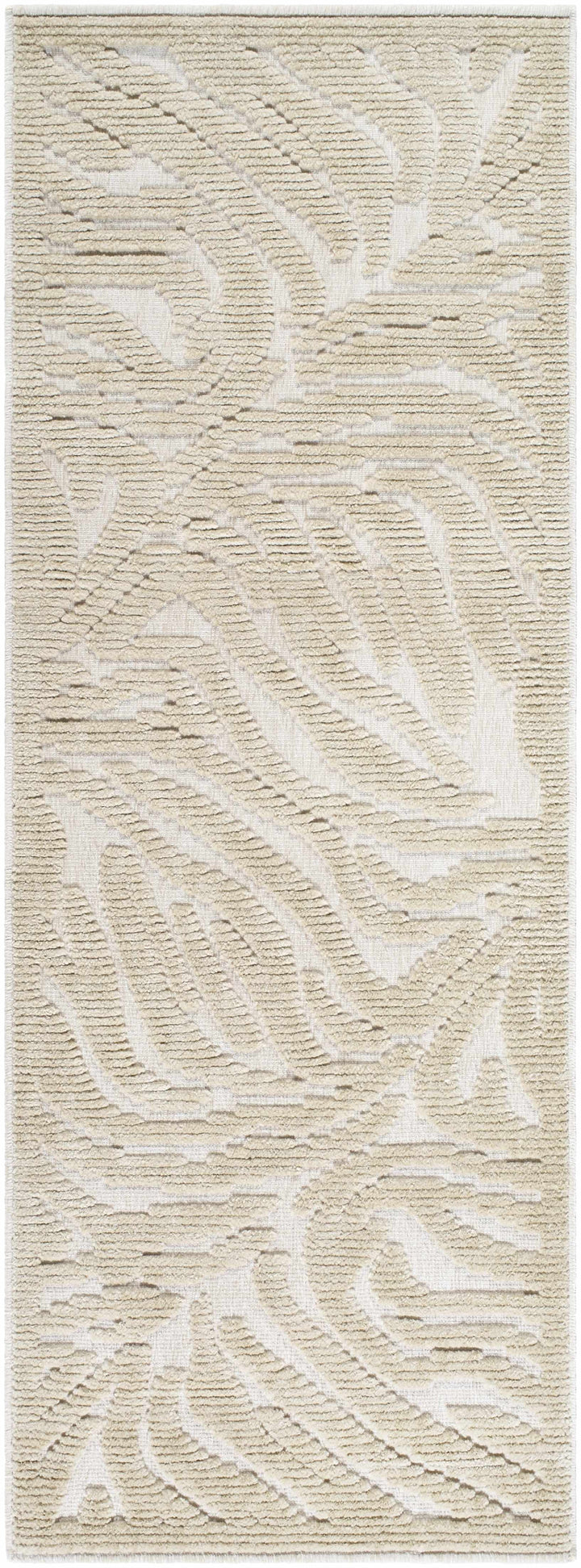 Keto Beige Contemporary Style Washable Area Rug