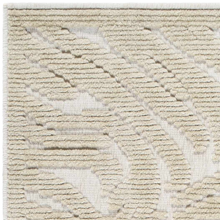 Keto Beige Contemporary Style Washable Area Rug