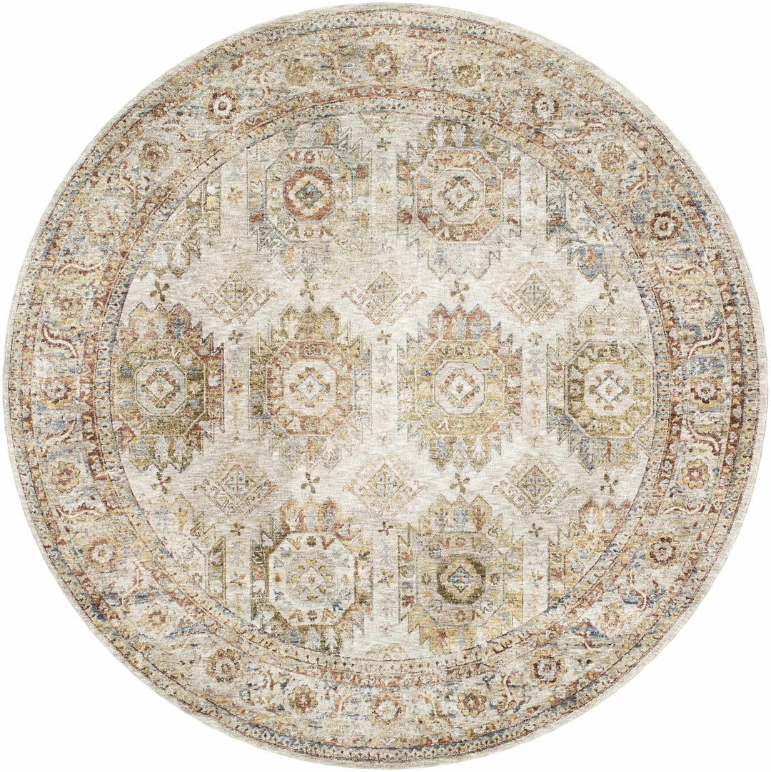 Crescentia Traditional Style Mustard And Rust Area Rug
