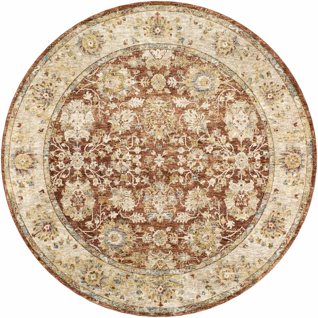 Duong Traditional Style Beige And Rust Area Rug