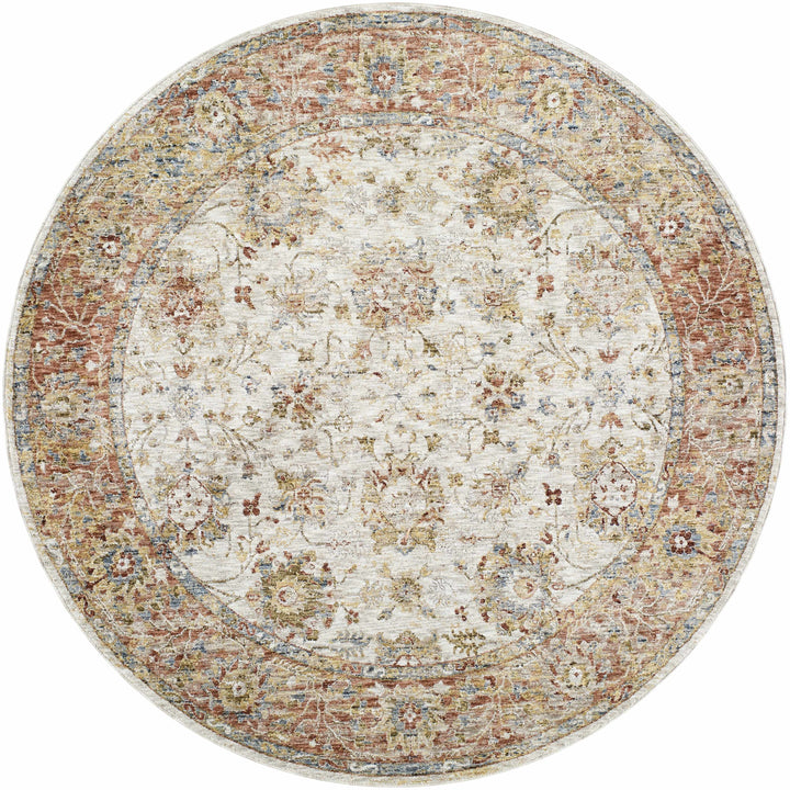 Duong Traditional Style Beige & Rust Rug