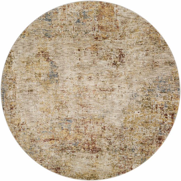 Eula Modern Abstract Design Beige And Rust Area Rug