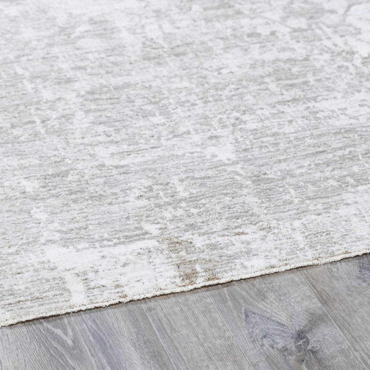 Transitional Style Gray Machine Woven Rug