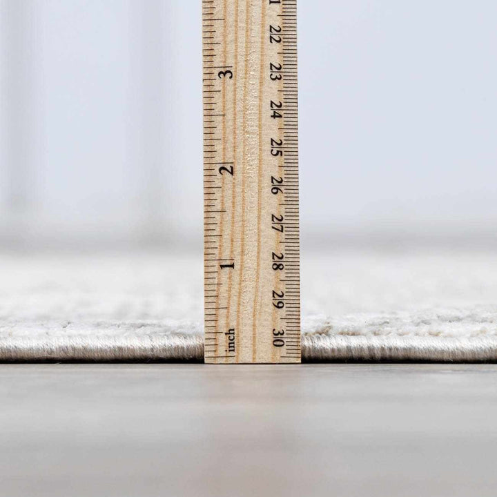 Transitional Style Gray Machine Woven Rug