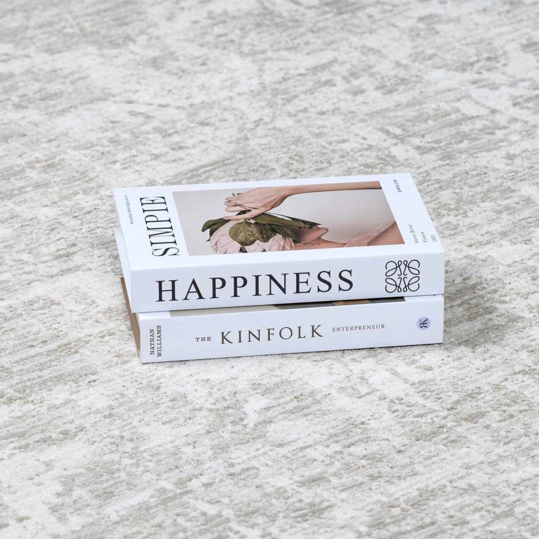 Transitional Style Gray Machine Woven Rug