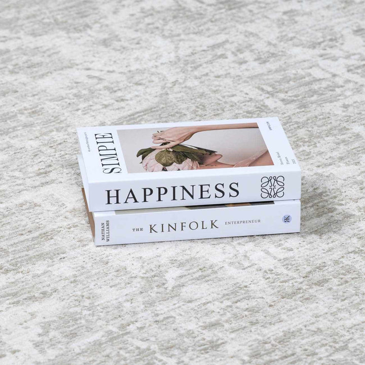 Transitional Style Gray Machine Woven Rug