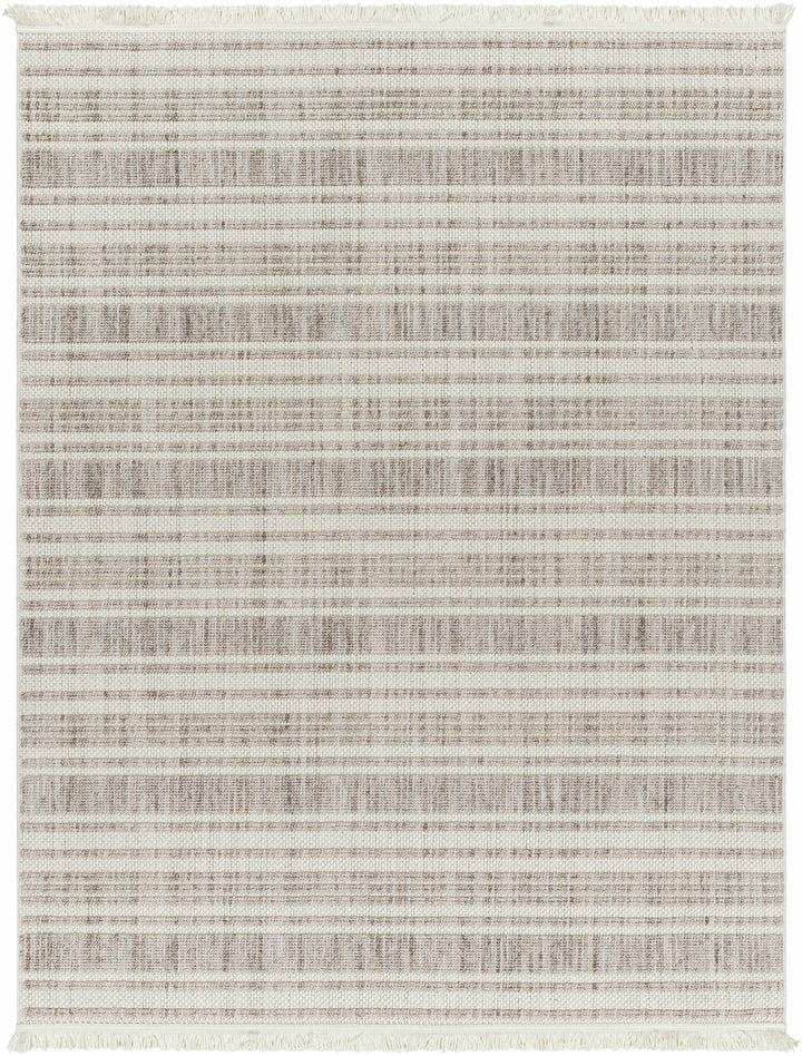 Avari Beige Modern Stripe Pattern Area Rug