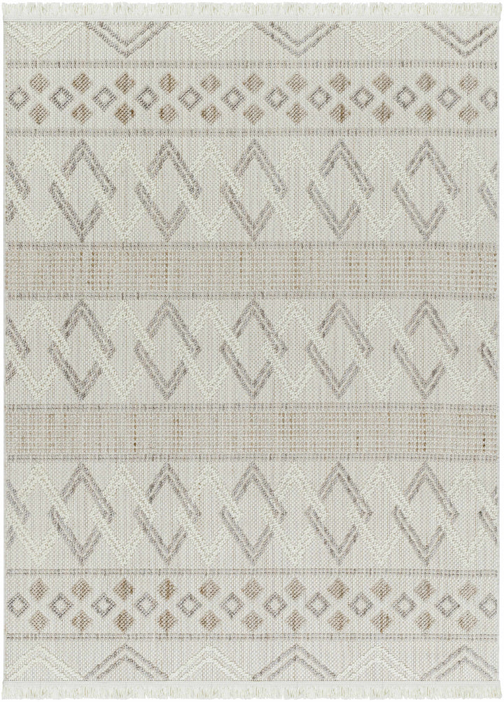Faruq Modern Tribal Design Beige Area Rug
