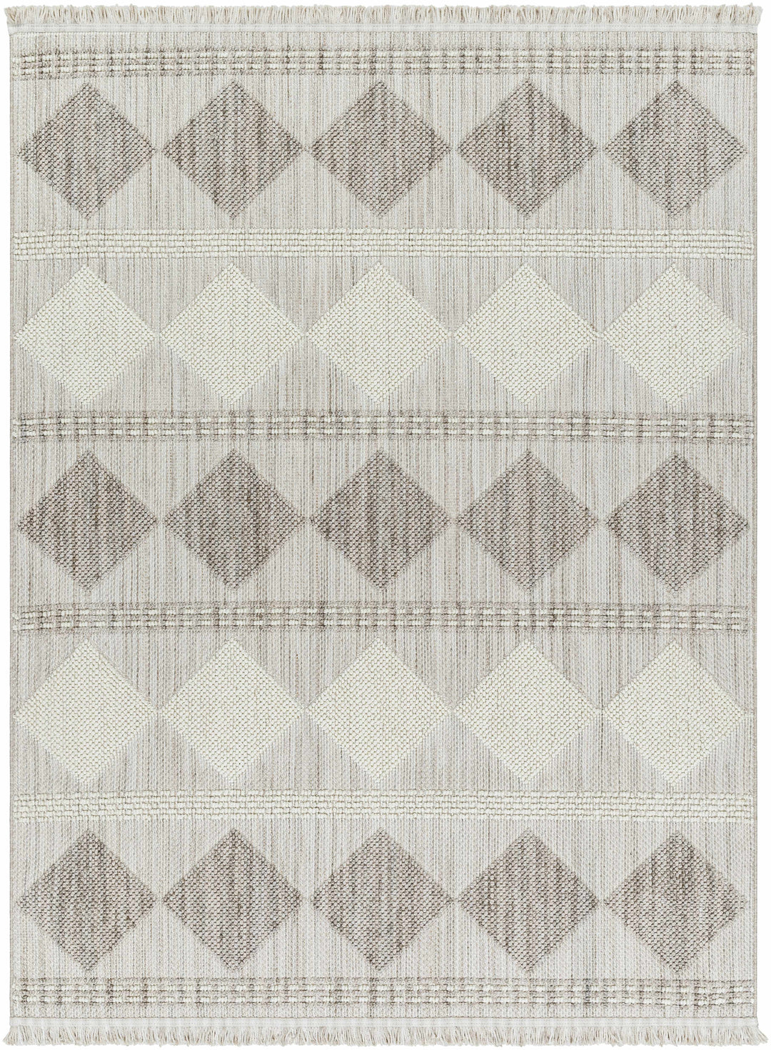Igone Bohemian Style Beige And Gray Area Rug