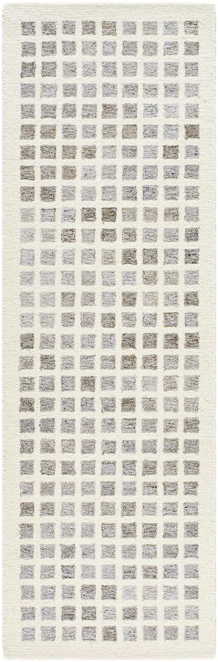 Harib Modern Style Beige And Gray Hand Tufted Wool Area Rug