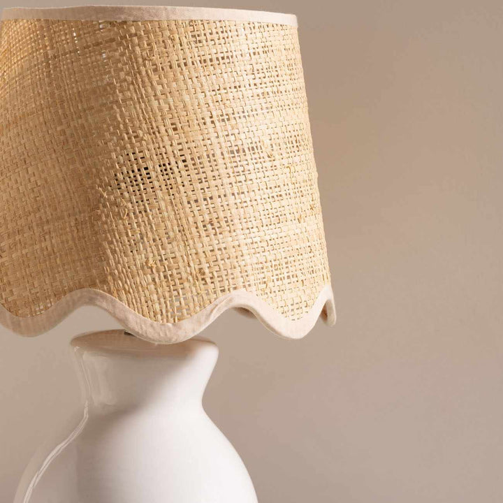 Salgareda White Ceramic Table Lamp | Transitional Accent Light