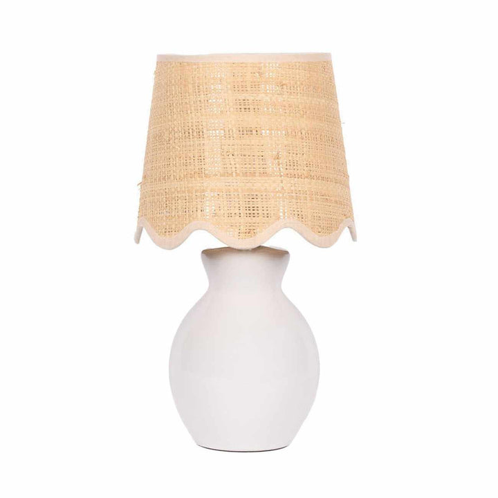 Salgareda White Ceramic Table Lamp | Transitional Accent Light