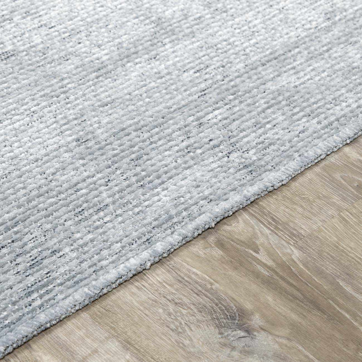 Isako Blue & Gray Modern Solid Design Washable Rug