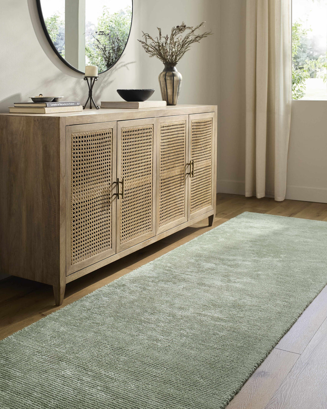 Helio Olive Contemporary Style Hand Tufted Rug