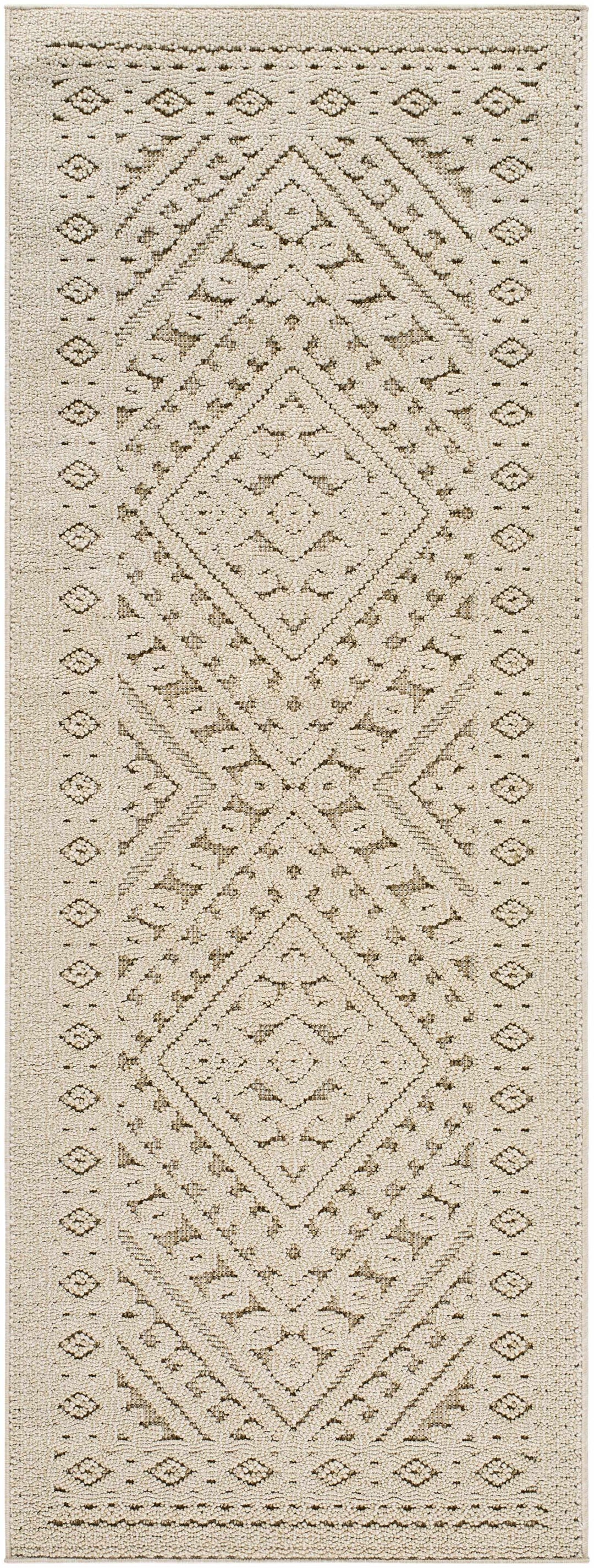 Hibah Beige Traditional Style Outdoor Area Rug