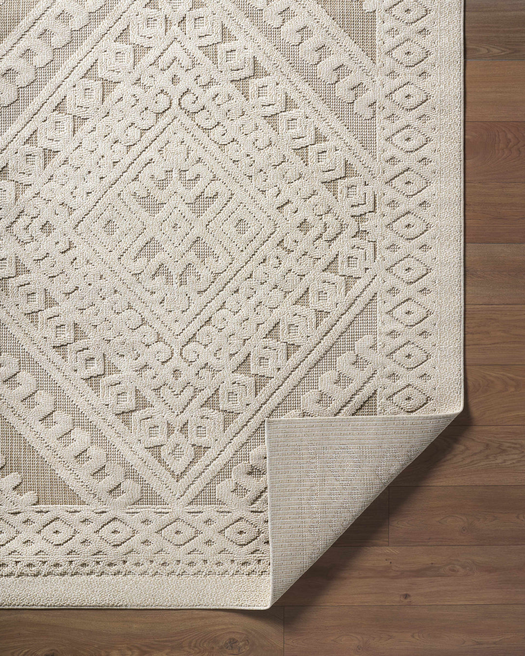 Hibah Beige Traditional Style Outdoor Area Rug