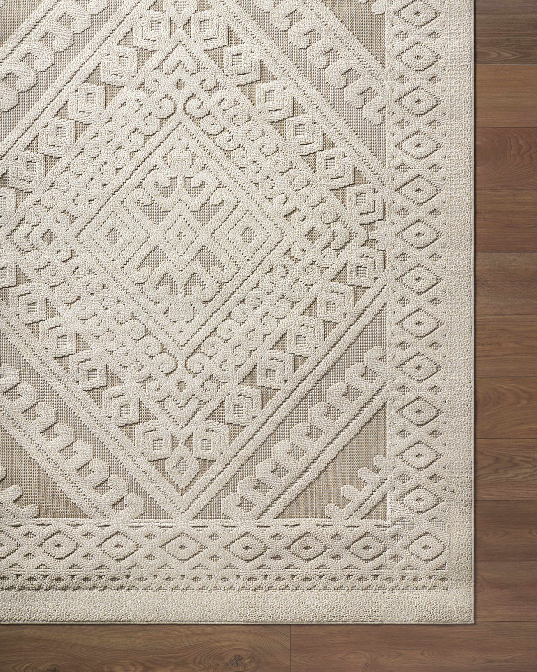 Hibah Beige Traditional Style Outdoor Area Rug