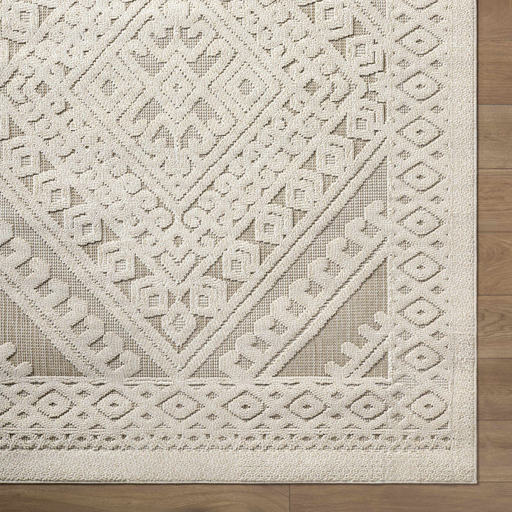 Hibah Beige Traditional Style Outdoor Area Rug