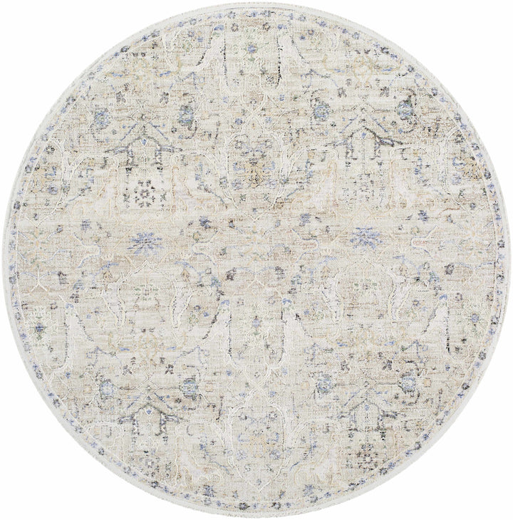 Margo Traditional Style Beige And Blue Area Rug