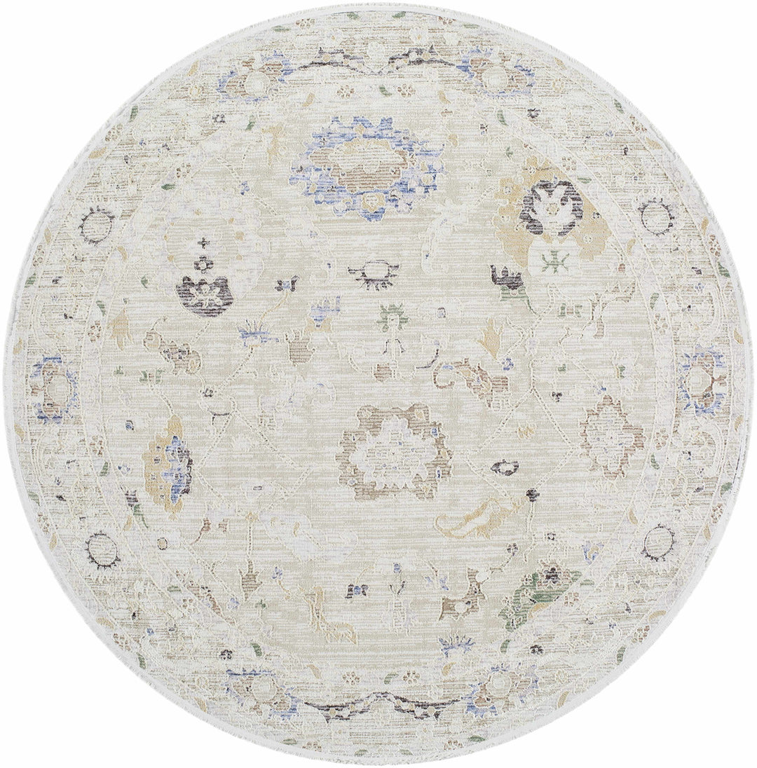 Nikki Beige Traditional Style Area Rug