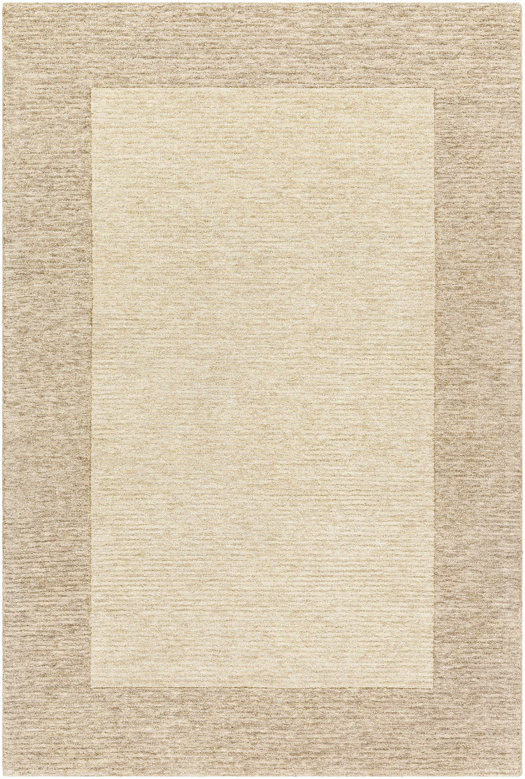 Amadi Modern Solid Design Beige Hand Tufted Wool Area Rug