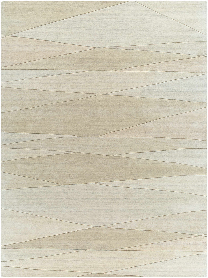 Susie Modern Abstract Design Beige Wool Rug