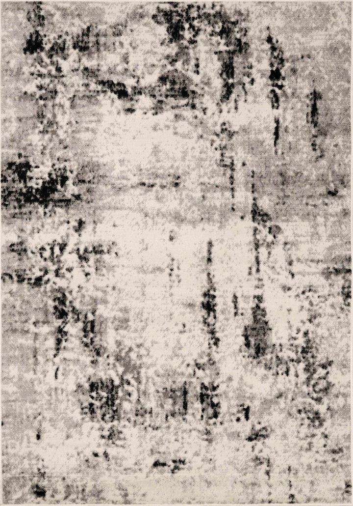 Swansboro Ivory And Black Modern Abstract Design Area Rug