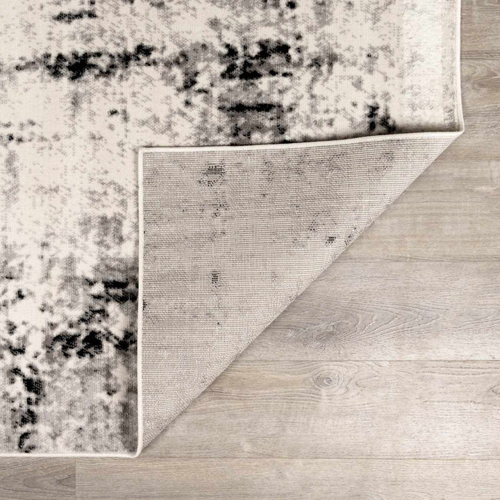 Swansboro Ivory And Black Modern Abstract Design Area Rug