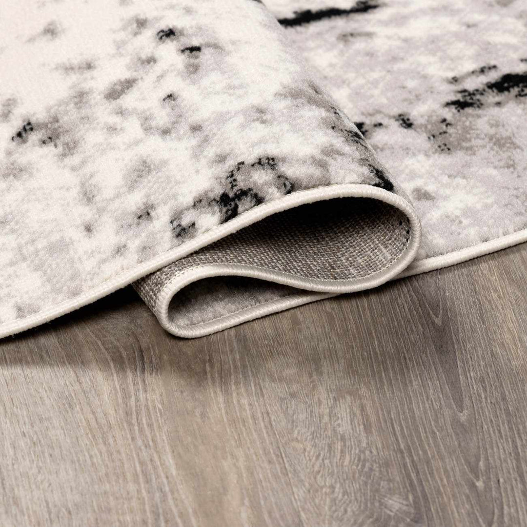 Swansboro Ivory And Black Modern Abstract Design Area Rug