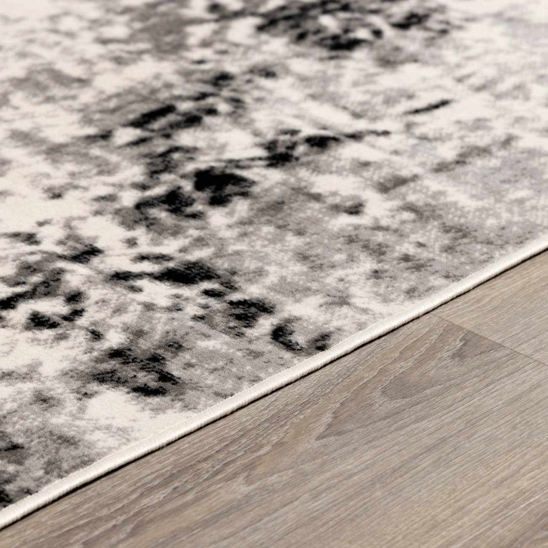 Swansboro Ivory And Black Modern Abstract Design Area Rug