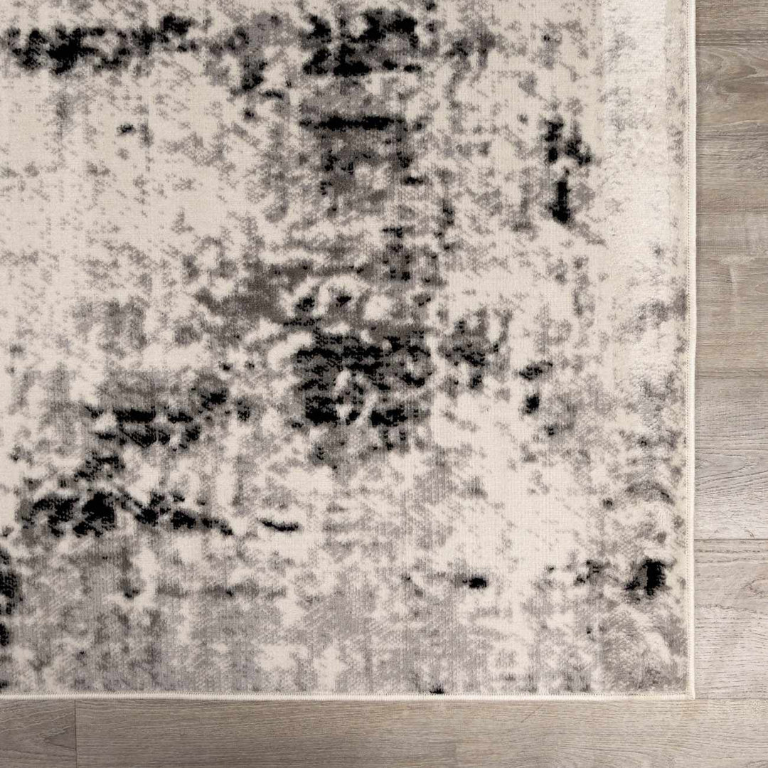 Swansboro Ivory And Black Modern Abstract Design Area Rug