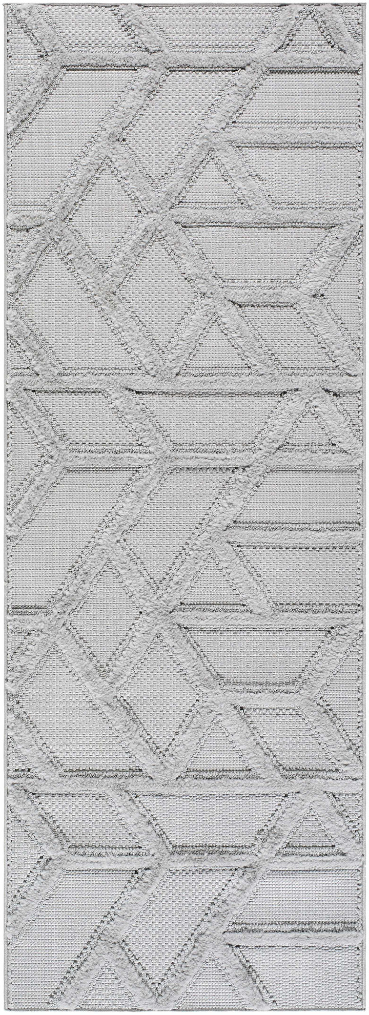 Cadak Gray Contemporary geometrical Design Outdoor Rug