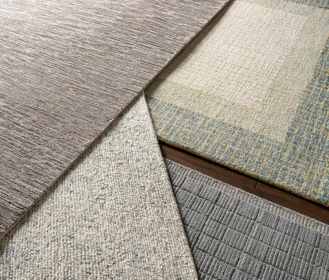 Pualas Contemporary Style Beige Hand Tufted Wool Rug